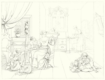 Illustration pour le Lied von der Glocke de Schiller, ou Le Chant de la Cloche - Friedrich August Moritz Retzsch