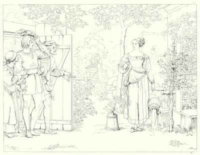 Illustration pour le Lied von der Glocke de Schiller, ou Le Chant de la Cloche (gravure) - Friedrich August Moritz Retzsch