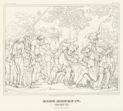 Le Roi Henri IV, Deuxième Partie, Acte III, Scène 2 - Friedrich August Moritz Retzsch