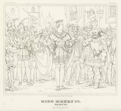 Le Roi Henri IV, Partie II, Acte V, Scène 5 (gravure) - Friedrich August Moritz Retzsch