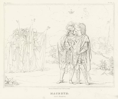 Macbeth, Acte I, Scène 3 - Friedrich August Moritz Retzsch