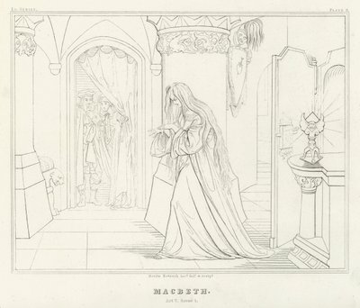 Macbeth, Acte V, Scène 1 - Friedrich August Moritz Retzsch