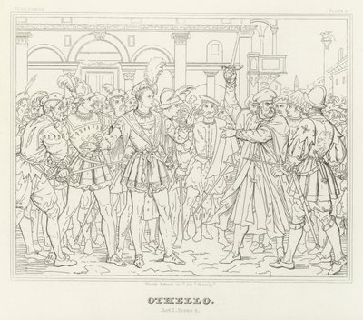 Othello, Acte I, Scène 2 - Friedrich August Moritz Retzsch