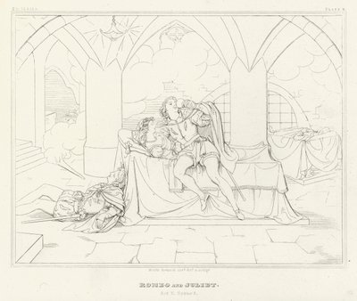 Roméo et Juliette, Acte V, Scène 3 (gravure) - Friedrich August Moritz Retzsch