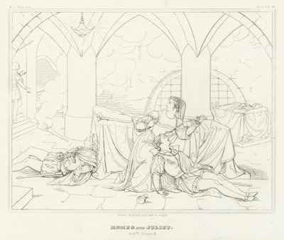 Roméo et Juliette, Acte V, Scène 3 - Friedrich August Moritz Retzsch