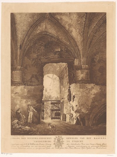 Vue depuis la voûte souterraine du château Vredenburg à Utrecht - Friedrich Christoph Dietrich