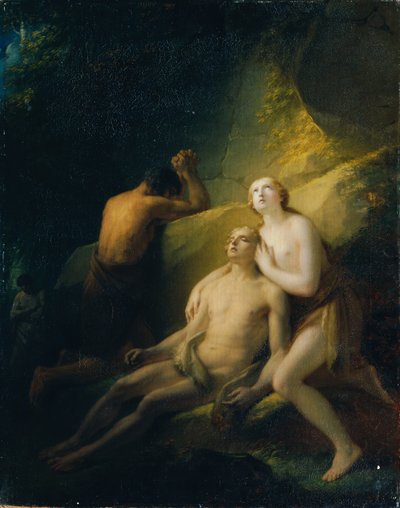 Adam et Ève pleurant Abel mort - Friedrich Heinrich Fuger