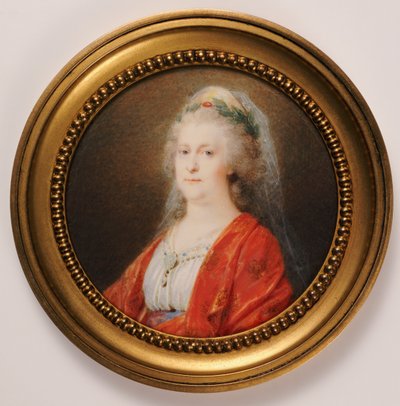 Portrait miniature de la tsarine Catherine la Grande - Friedrich Heinrich Fuger