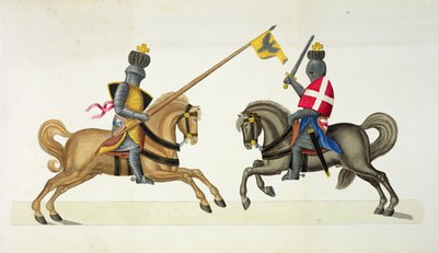 Deux chevaliers à un tournoi, planche de 