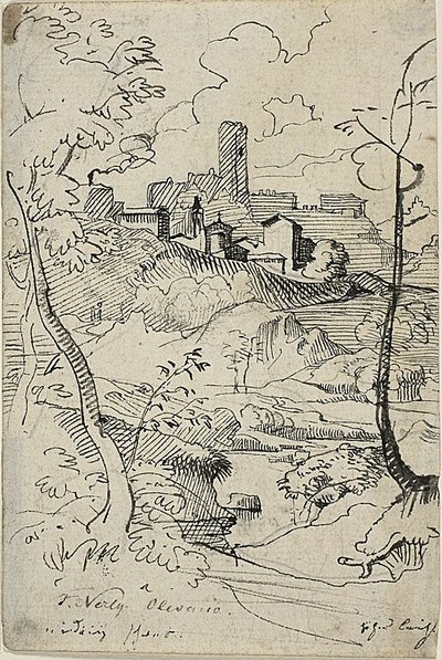 Ville italienne avec rivière (recto) ; Vue d