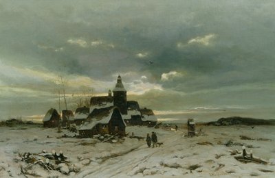 Un village sous la neige - Friedrich Nicolai Joseph Heydendahl