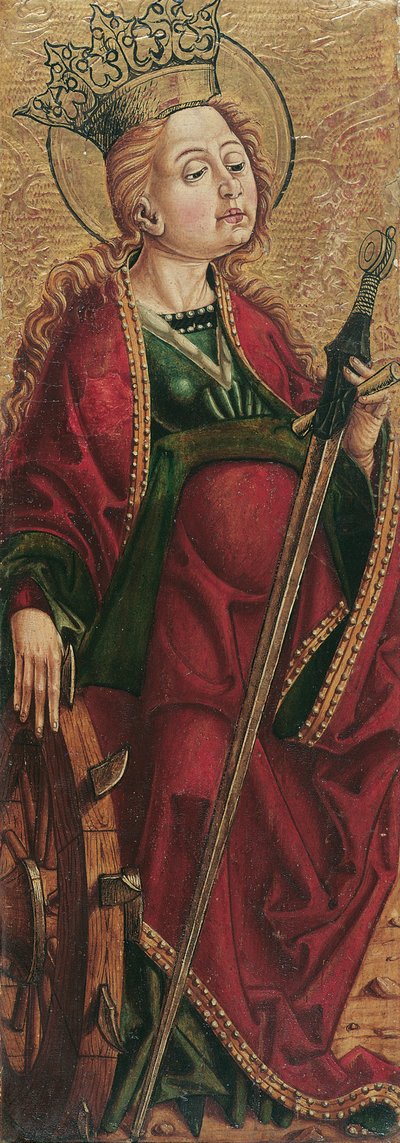Sainte Catherine (intérieur) et Saint Étienne? (extérieur) - Friedrich Pacher (Umkreis)
