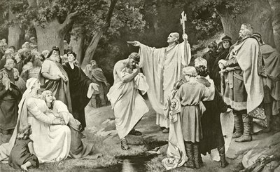 Charlemagne au baptême de Witikind - Friedrich Paul Thumann