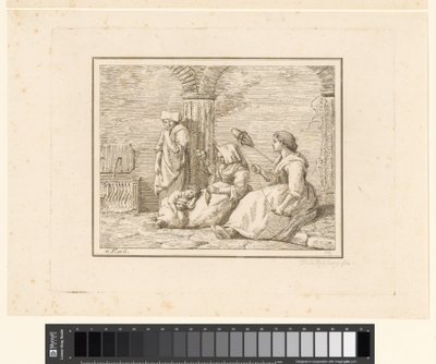 Femmes filant - Friedrich Rehberg