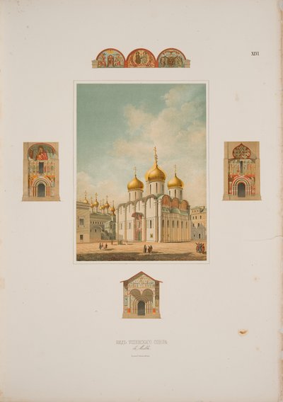 La Cathédrale de la Dormition au Kremlin de Moscou, 1850 - Friedrich Richter