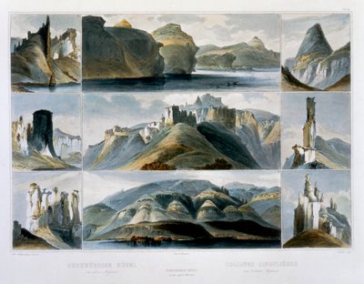 Collines remarquables sur le Haut Missouri, 1844 - Friedrich Salathé