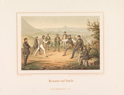 Mensur sur Stofs. Images de la vie étudiante allemande, 1865 - Friedrich Wilhelm Geiling