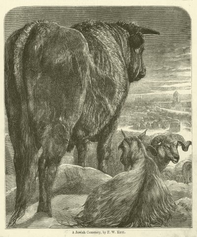 Un cimetière juif (gravure) - Friedrich Wilhelm Keyl