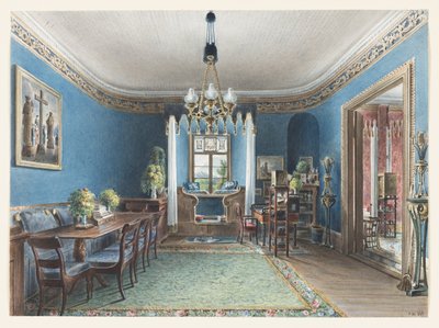 La chambre bleue, Schloss Fischbach, 1846 - Friedrich Wilhelm Klose