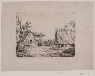 Paysage avec deux maisons de paysans - Frits Grove