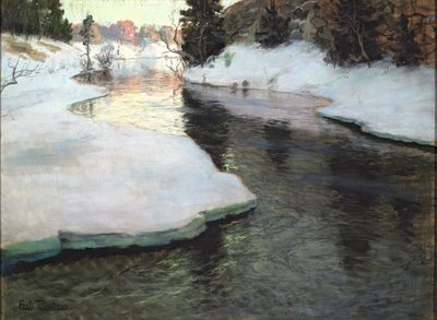 Ruisseau de montagne. Hiver - Frits Thaulow