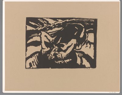 Homme agenouillé - Frits van den Berghe (signed by artist)