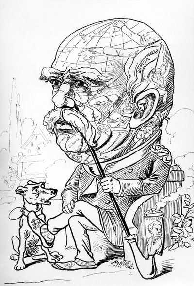 Caricature de Bismarck publiée dans le magazine Nebelspalter le 2 mars 1889 (gravure) - Fritz Boscovitz