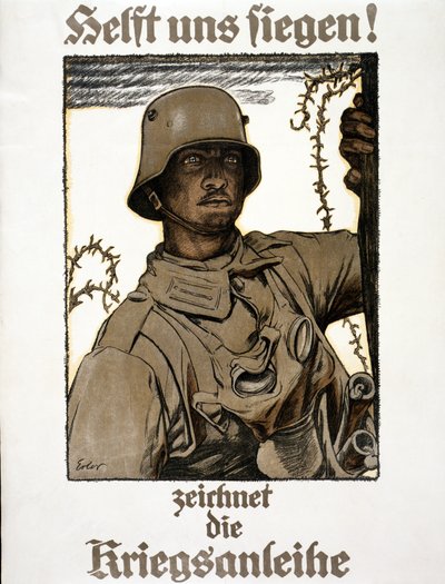 Helft uns siegen! Zeichnet die Kriegsanleihe, pub. Munich, 1917 - Fritz Erler