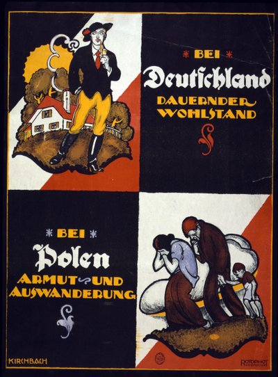 Affiche anti-polonaise allemande - Fritz Gottfried Kirchbach
