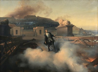 Colonel Alnock sur le pont des chaînes de Budapest - Fritz L