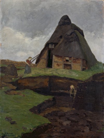 Mire Cottage avec Enfant - Fritz Overbeck