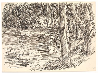 Un lac forestier - Fritz Syberg