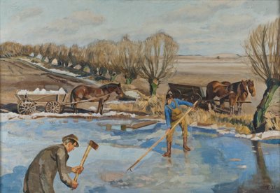 Ouvriers agricoles rapportant de la glace, 1927 - Fritz Syberg