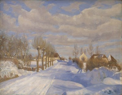 Route principale enneigée au soleil - Fritz Syberg