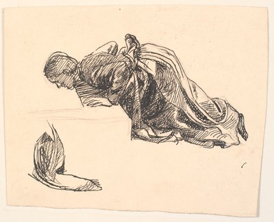 Esquisse pour la figure de la mère dans : Là tu as tes yeux, dit la Mort... - Fritz Syberg