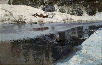 Hiver à la rivière Simoa - Fritz Thaulov