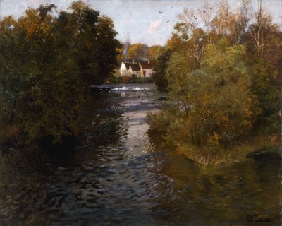 Un paysage fluvial français - Frits Thaulow