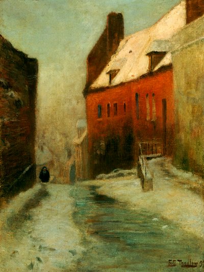Scène de rue en hiver, Montreuil, 1894 - Frits Thaulow