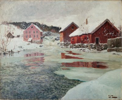 Depuis la rivière Akers - Fritz Thaulow