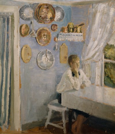 Harald à la table du petit-déjeuner - Fritz Thaulow