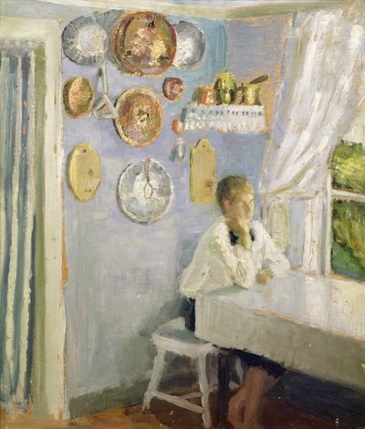 Harald à la table du petit déjeuner, vers 1900 - Fritz Thaulow