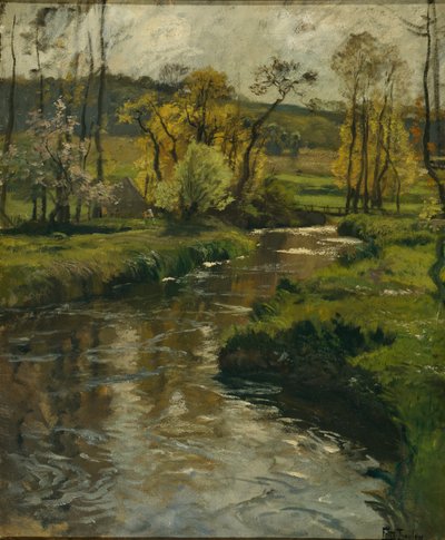 Rivière en Normandie, vers 1896 (peinture) - Fritz Thaulow