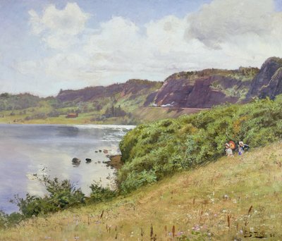 Deux dames marchant dans la campagne norvégienne, 1883 - Frits Thaulow