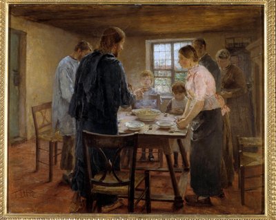 Christ chez les paysans - Fritz von Uhde