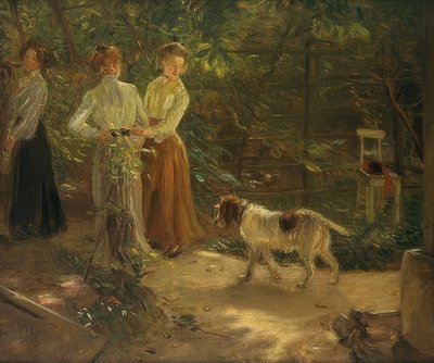 Le chemin du jardin - Fritz von Uhde