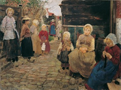 Enfants pêcheurs à Zandvoort - Fritz von Uhde