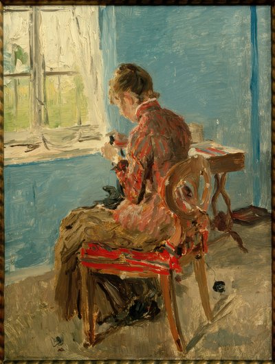 Couturière à la fenêtre - Fritz von Uhde