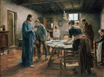 La prière du repas - Fritz von Uhde
