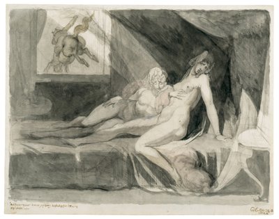 Alp quitte la chambre de deux femmes endormies, 1810 - Füssli