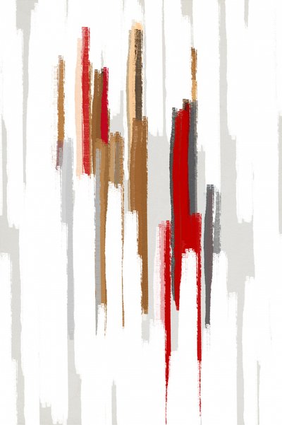 Traits abstraits rouge-brun - Fun Qui
